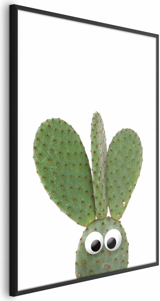 Quadro Cactus Moderno 40x60 cm Cornice Nera Minimal - Arredo Parete