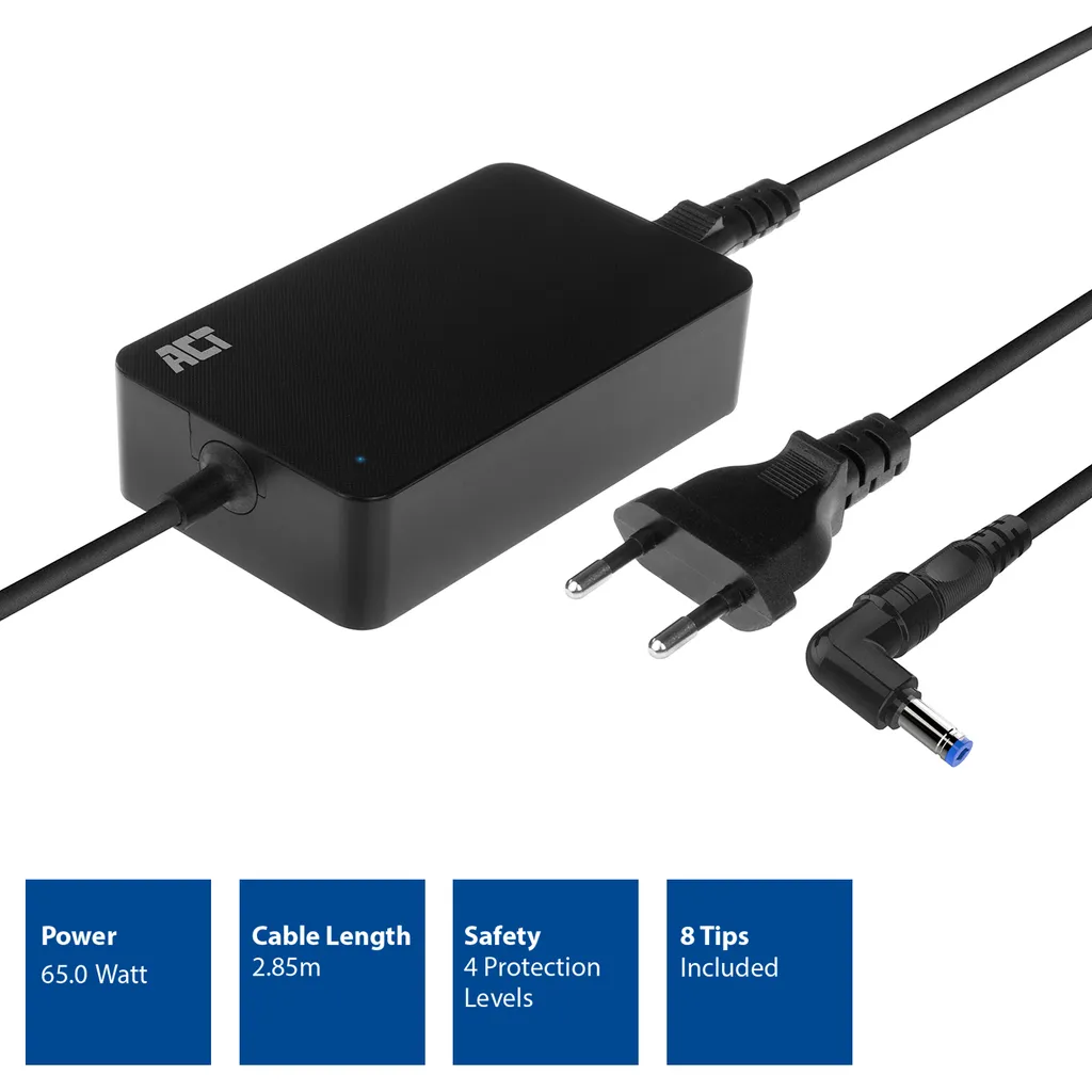 Offerta Incredibile! Caricabatterie Notebook 65W ACT AC2055 Universale - 2