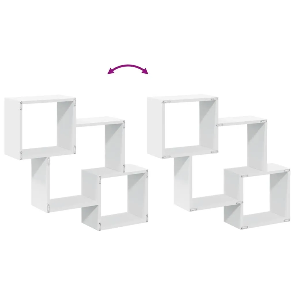 Armadio a muro moderno 78x18x71 cm Bianco - Mobile Design in Legno - 8