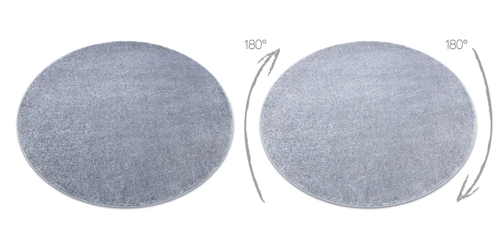 Tapis rond gris 100 cm Santa Fe pour protéger et décorer vos sols - 2