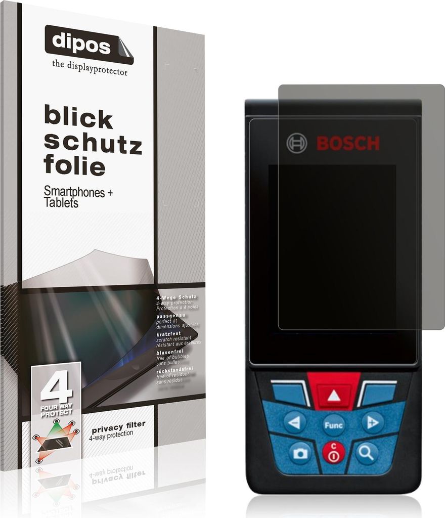 Blickschutzfolie für Bosch Professional Laser GLM 150-27 matt Schutzfolie Folie Display Schutz dipos