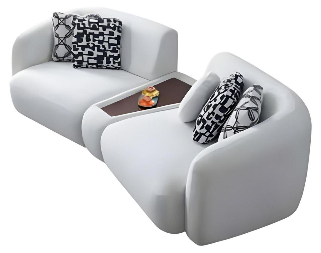 Luxus Einrichtung Wohnzimmer Sofa Couch Polster Garnitur Set Stoff Sofas 4+3+1