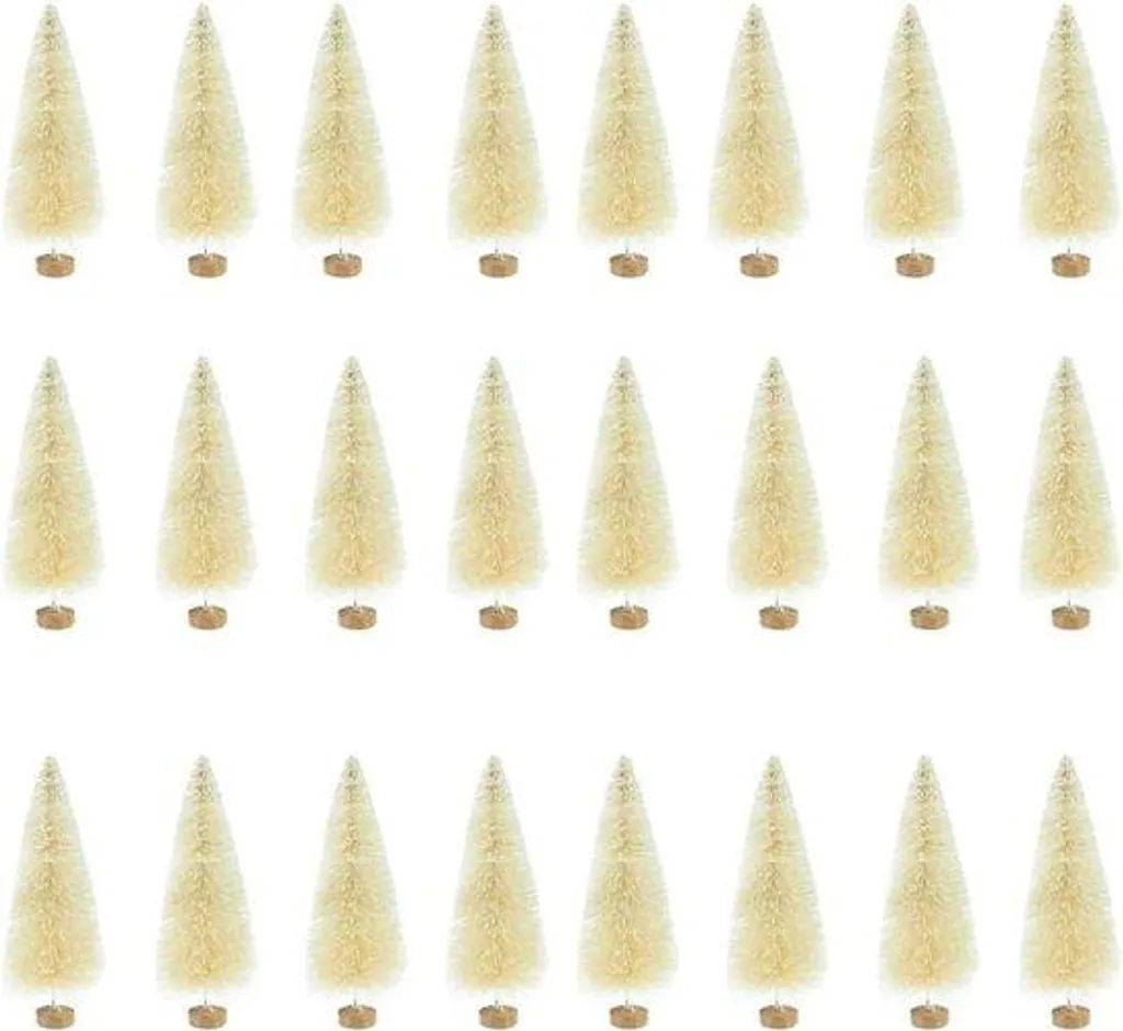 Petit Sapin de Noël Artificiel pour Village de Noël et Décoration de Table