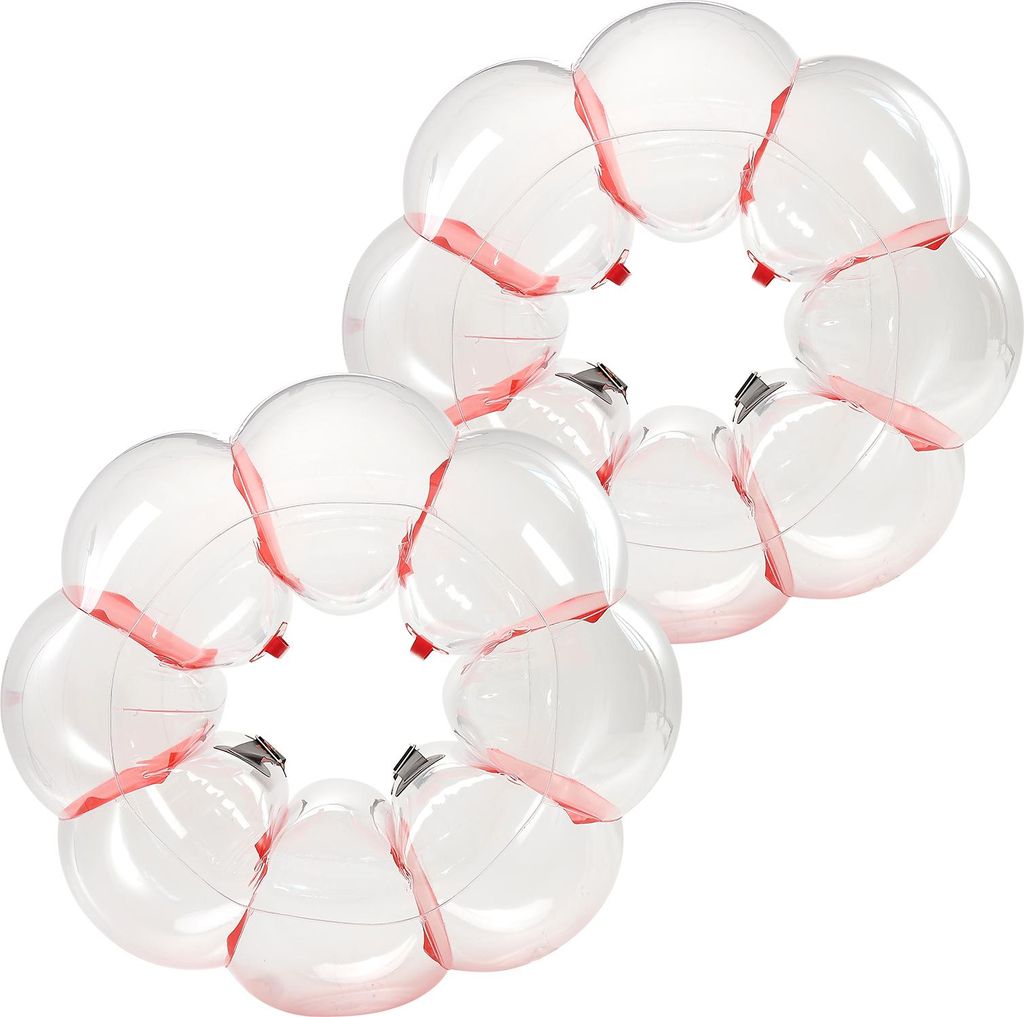SucceBuy Aufblasbare Bumper Stoßball Sumo Zorb Ball 0,9m 2er-Set mit roten Streifen