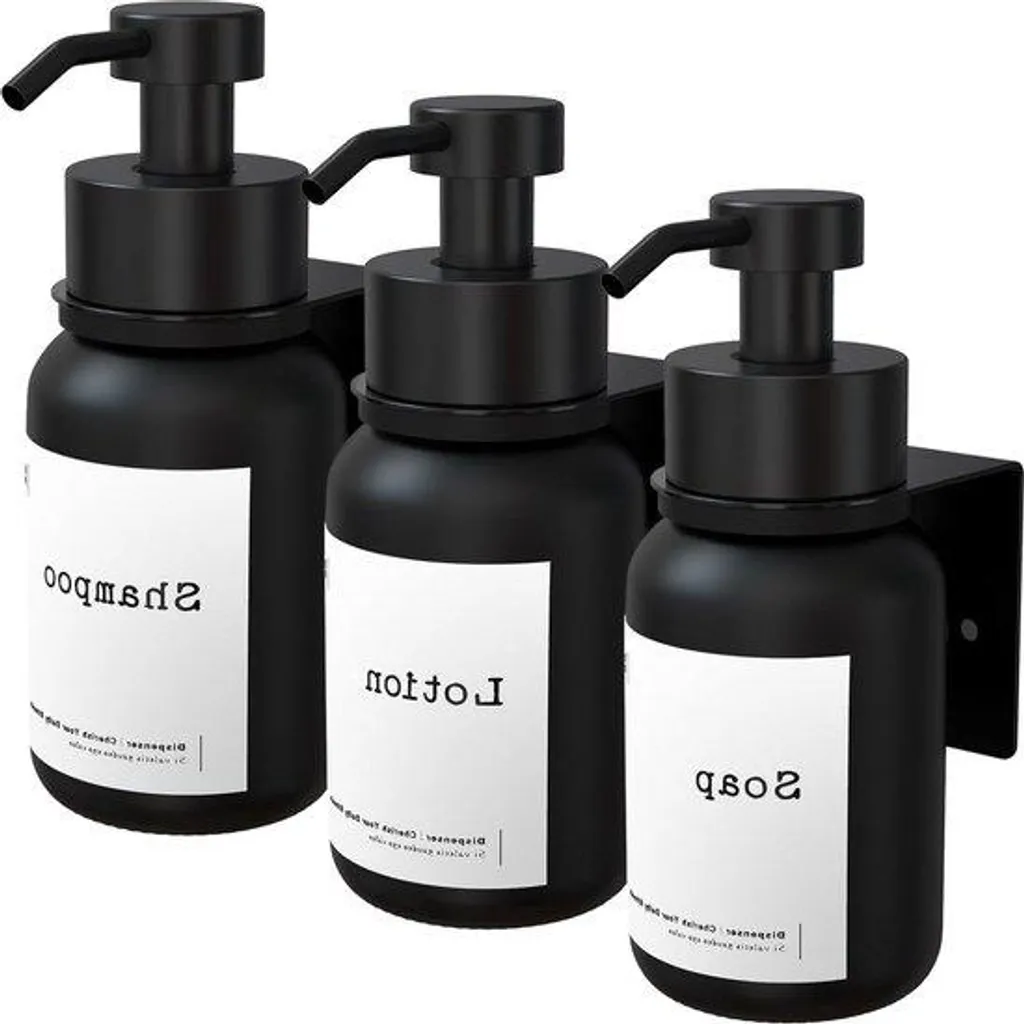 Distributeur de savon en verre mural lot de 3 pour libérer l'espace vasque