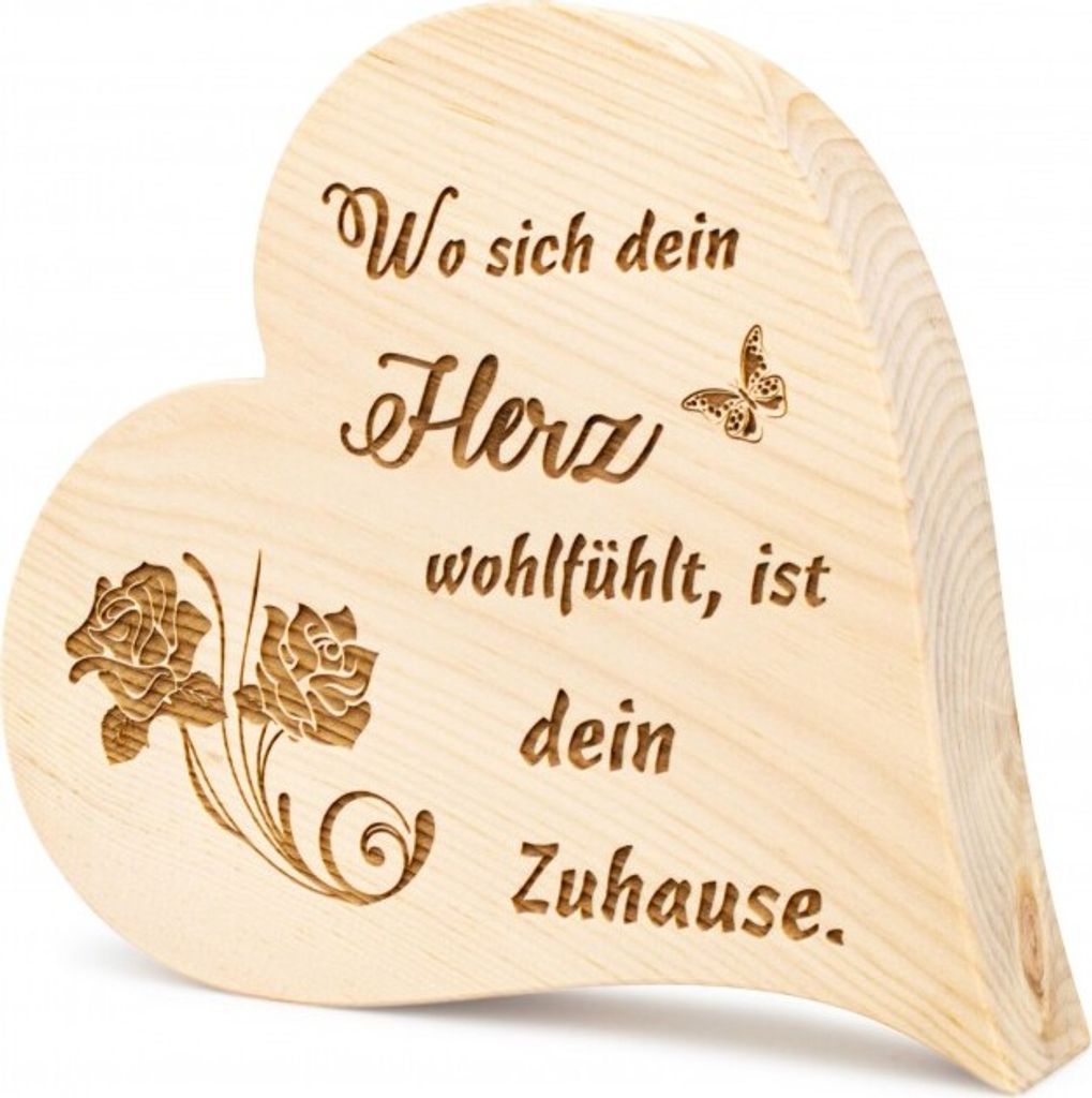 Zirbenherz Wo sich dein Herz wohlfühlt 25cm