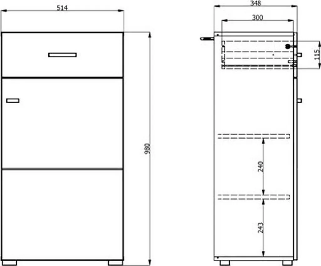 Offerta Mobile Ingresso Dmora Trevi 52cm - Bianco Crema con Cassetto - 5