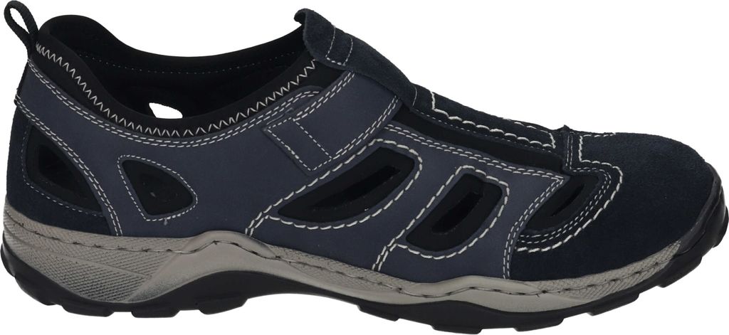 Rieker Herren Klett Halbschuh durchbrochen dunkelblau 44 Produktbild 41