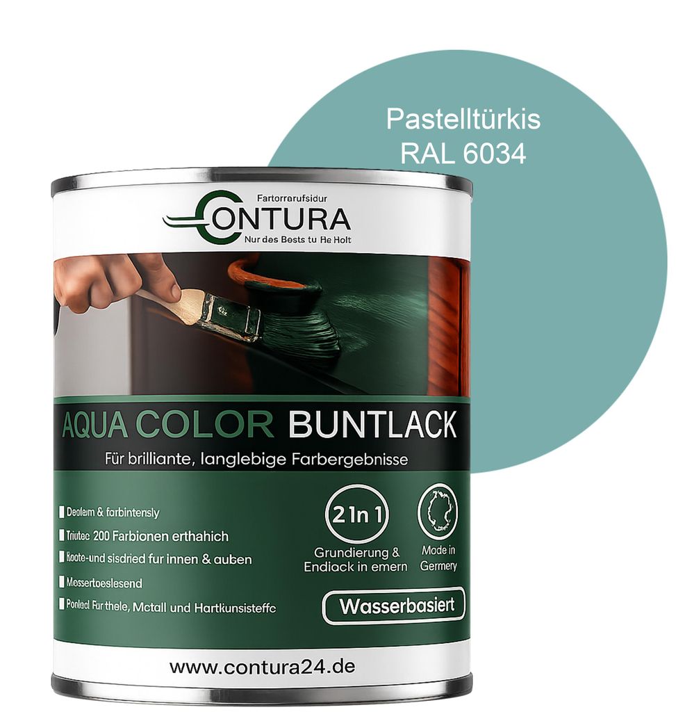 Contura 750ml. Buntlack Lackfarbe Lack Außen Innen Holz Produktbild 