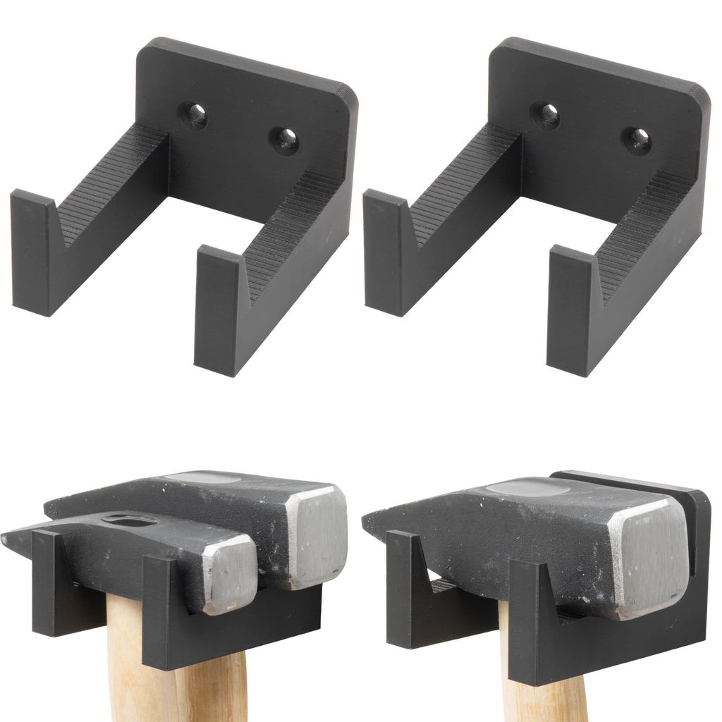 2x Hammer Halterung Wandhalterung Werkzeugwand Hammerhalter Produktbild 