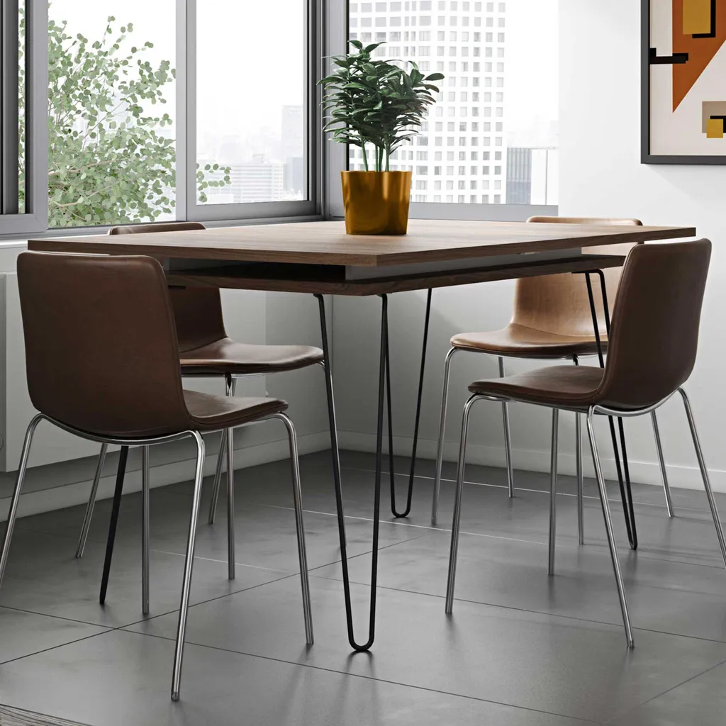 Table AERO noyer 174 x 89.5 x 77 cm - Table de salle à manger design
