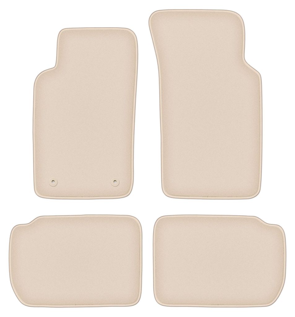 DURBAN Beige Velours-Fußmatten-Set für Ford Sierra Kombi, Limousine, Liftback (1982-1993)