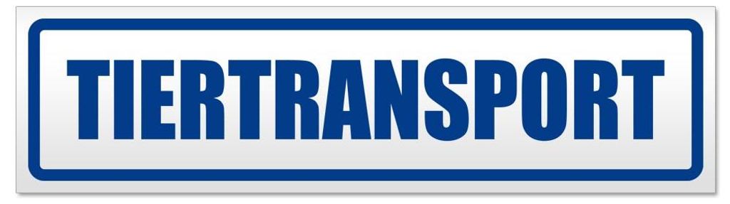 Kiwistar - Autoaufkleber - Verkehrsblau - 60 x 16 cm - Tiertransport - Hinweis Aufkleber Sticker für Auto, Kfz, Fahrrad, PKW, LKW