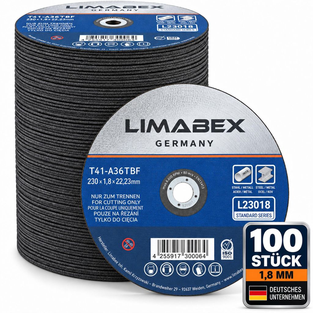 Trennscheiben 230 x 1.8 mm Metall Stahl Edelstahl INOX Produktbild 