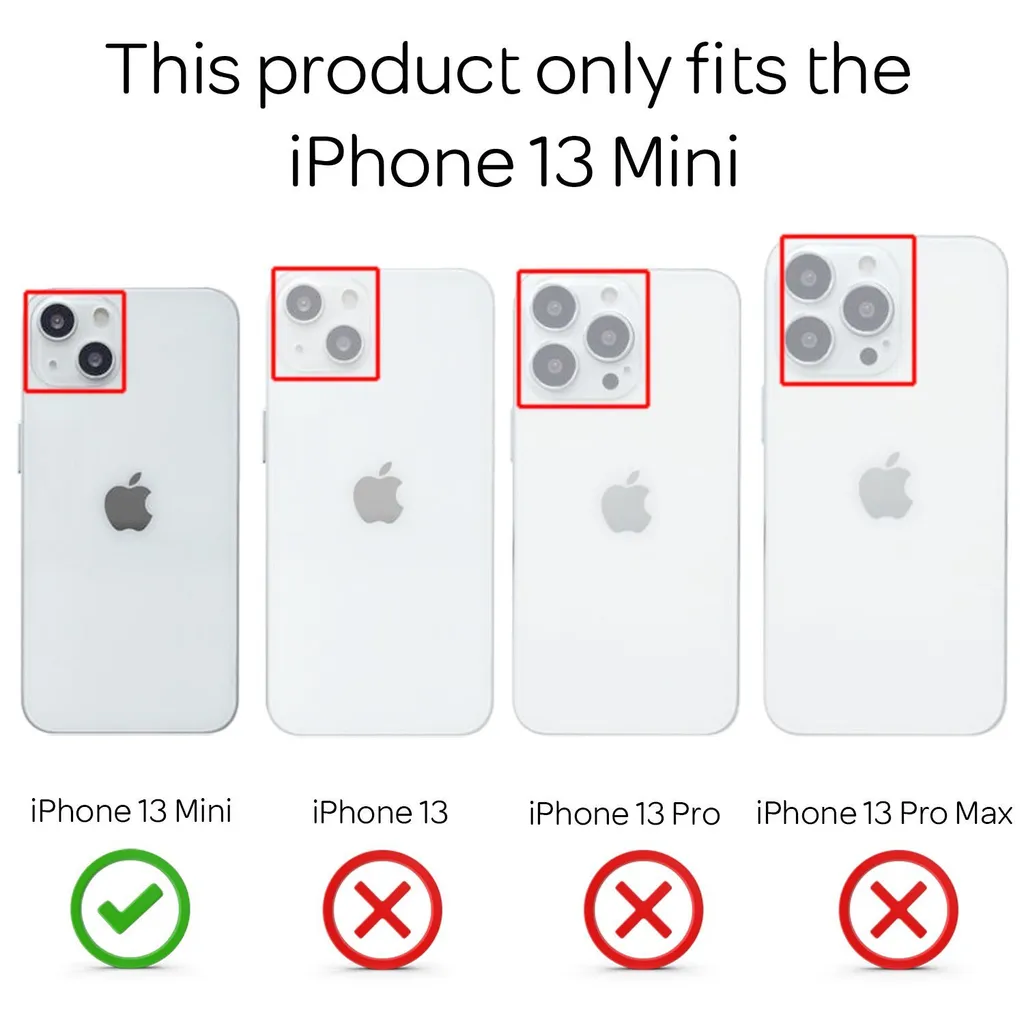 Custodia NALIA Con Anello Per IPhone 13 Mini: Antishock Grado Militare, Cover Resistente Con Supporto Girevole 360° E Piastra Magnetica Per Auto (Nero)