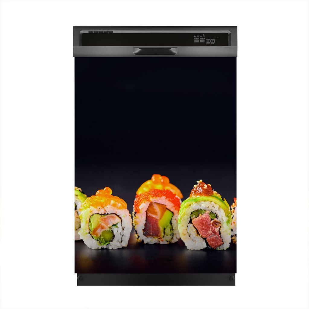 Magnete Dekorative 60x80 cm Küche Magnetmatte Spülmaschine - japanisches Essen Sushi-Rollen