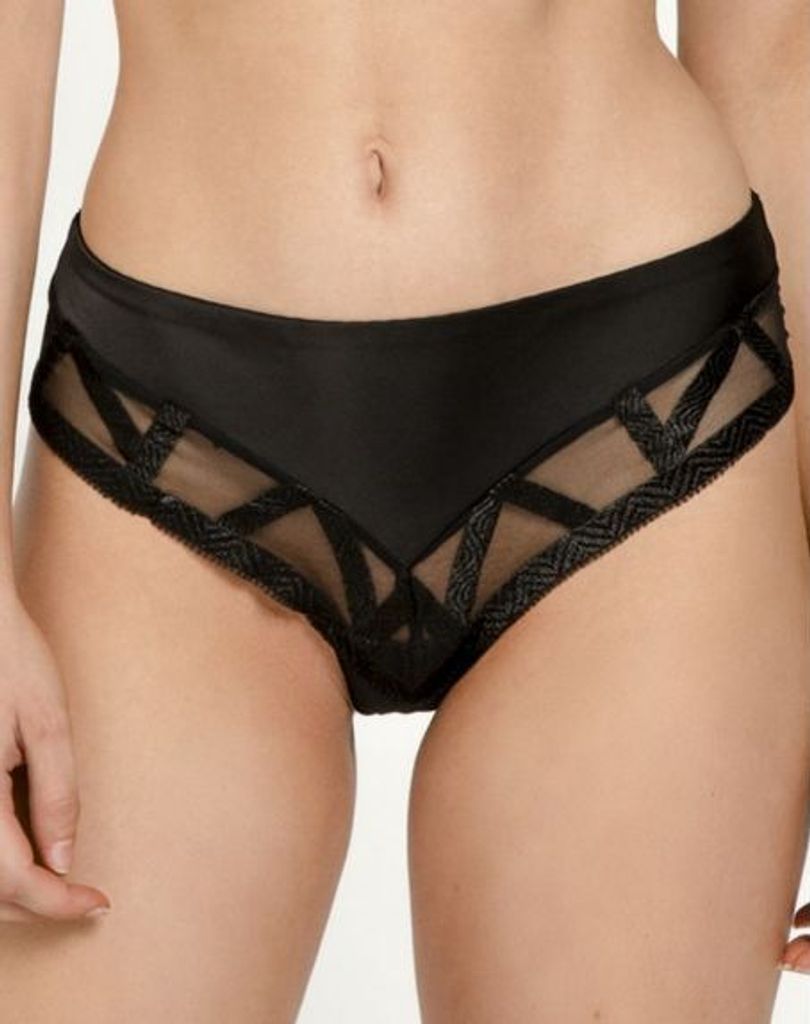 Louisa Bracq Serie Luxe String 47143 471 NOIR - größe 46