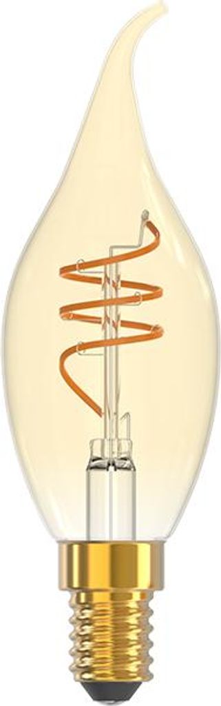 8 x LED-Kerzenlampe Flamme E14 | 4.4 Watt dimmbar | 2200K extra warmweiß | Bernstein | Feiner Glühfaden | Lybardo Premium