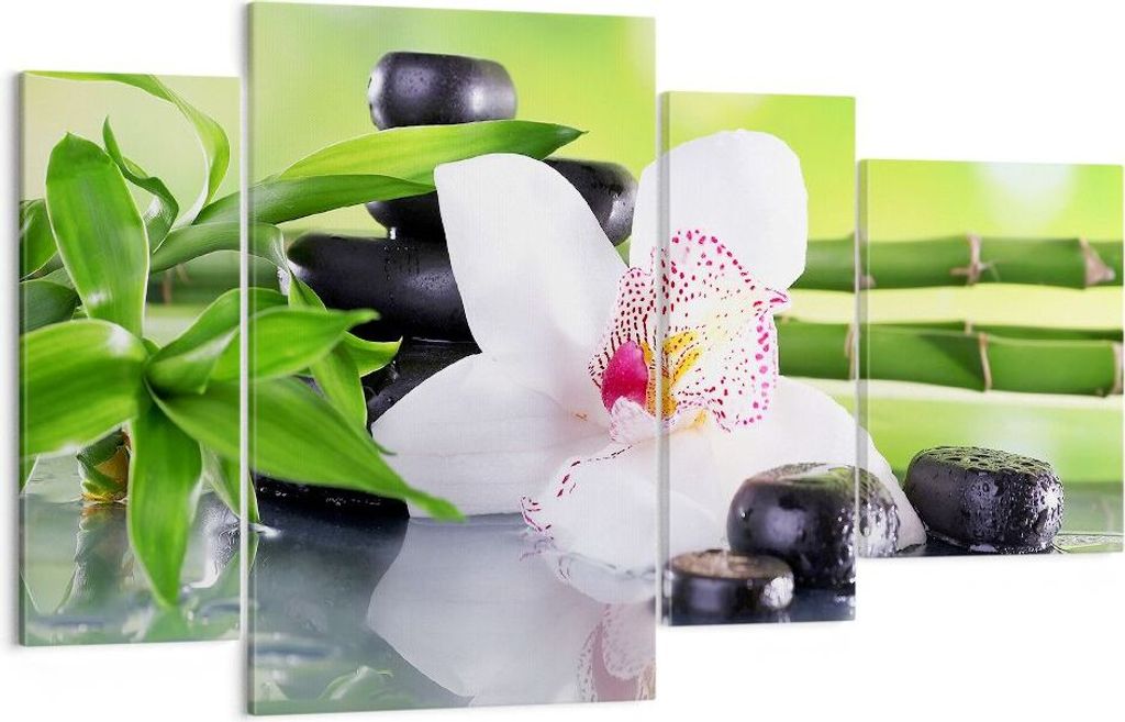 Bild auf Leinwand - Leinwandbild - blume orchidee - 120x70cm - Wand Bild - Wanddeko - Wandbilder - Leinwanddruck - Bilder - Kunstdruck - Wanddekora...
