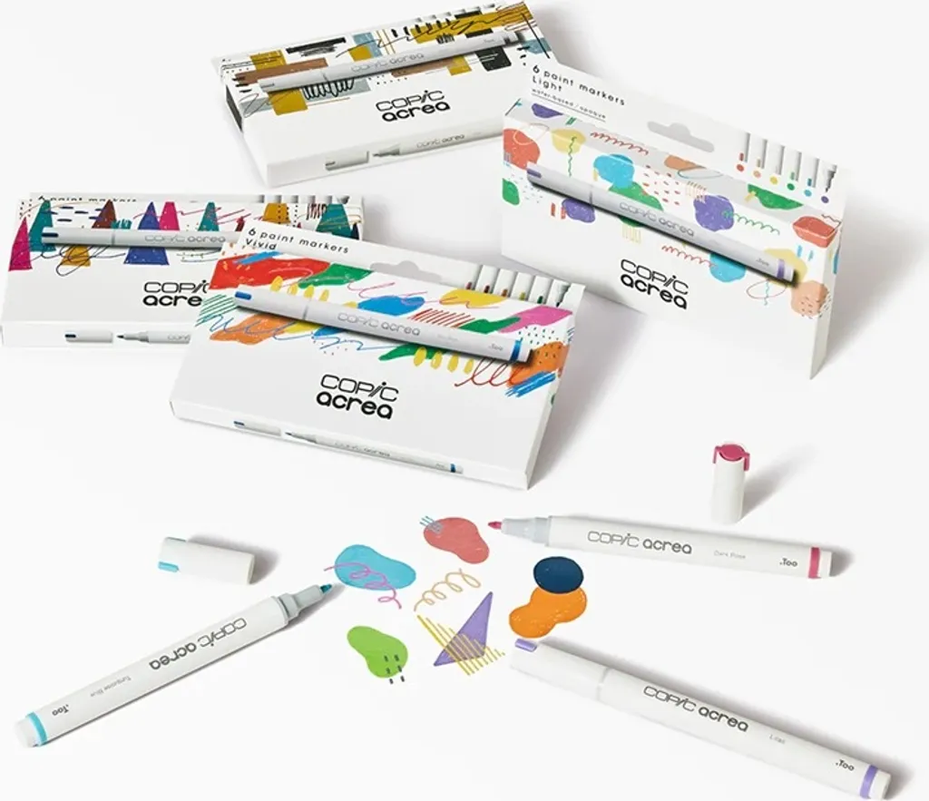 COPIC Marker acrea Deep Set de 6 marqueurs peinture opaque 20077603 - 6