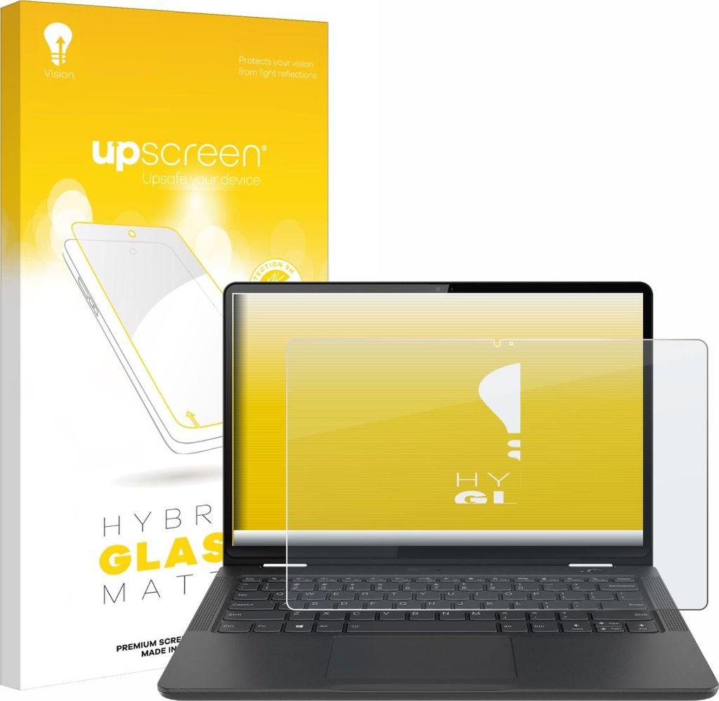 upscreen Entspiegelungs Schutzglas für Lenovo 13w Yoga Gen 2 Schutzfolie Panzer Folie Glas Display Schutz matt
