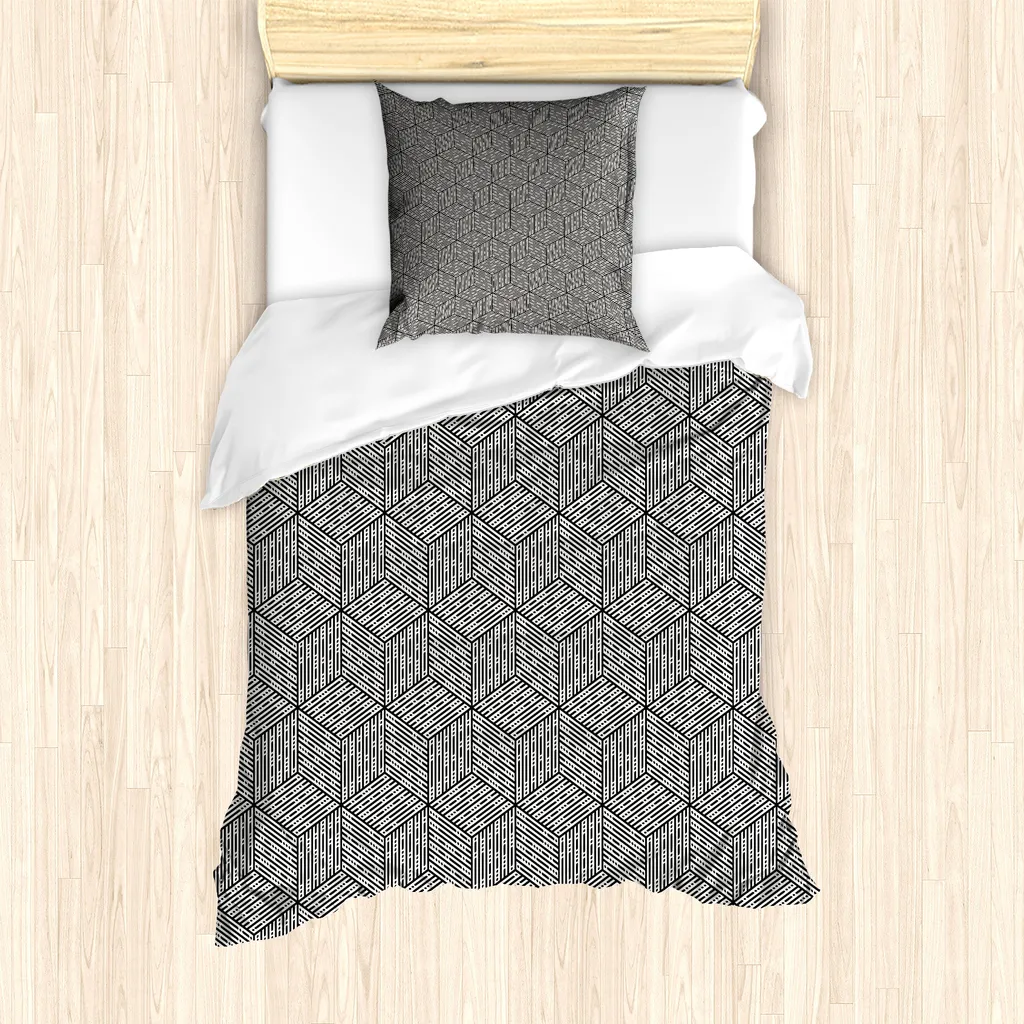 Set Letto Singolo ABAKUHAUS 135x200 Geometrico Antiacaro Benessere