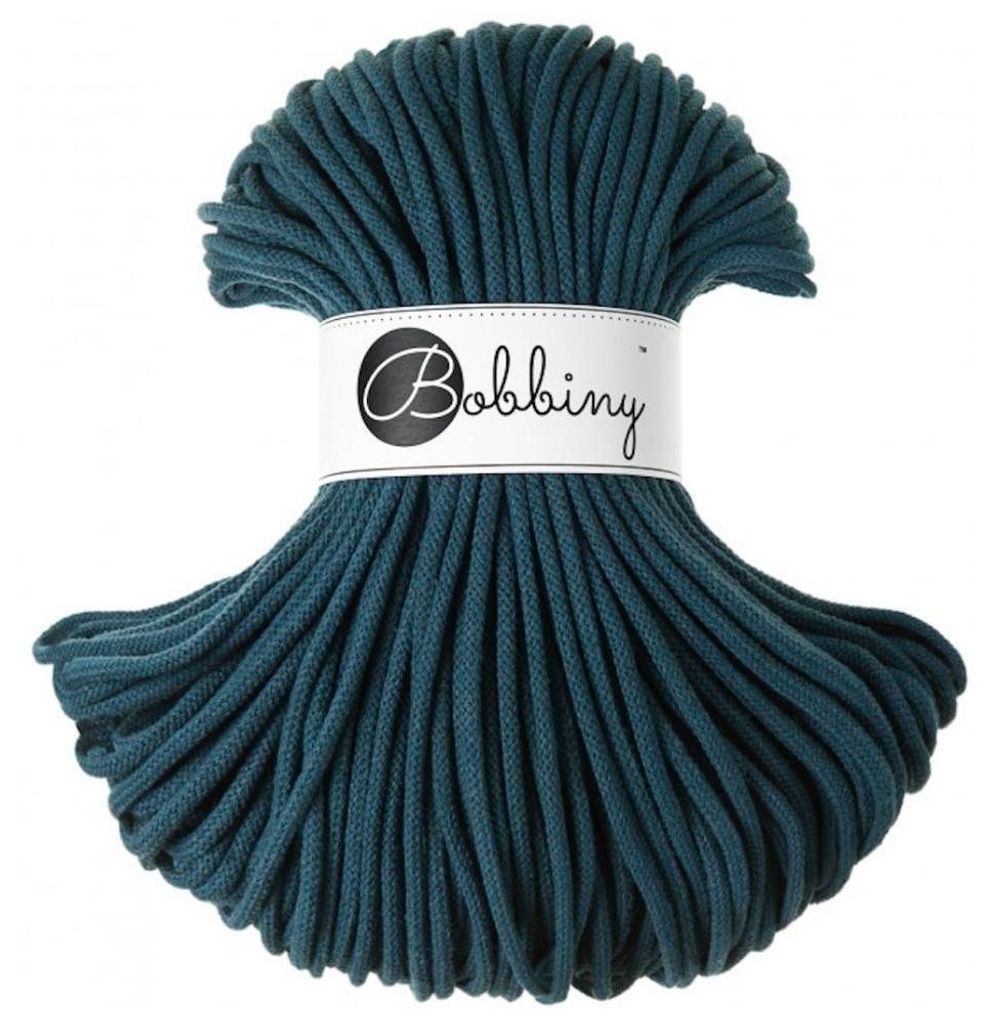 Premium Peacock Blue Baumwolle Kordels 5mm 100m Produktbild 