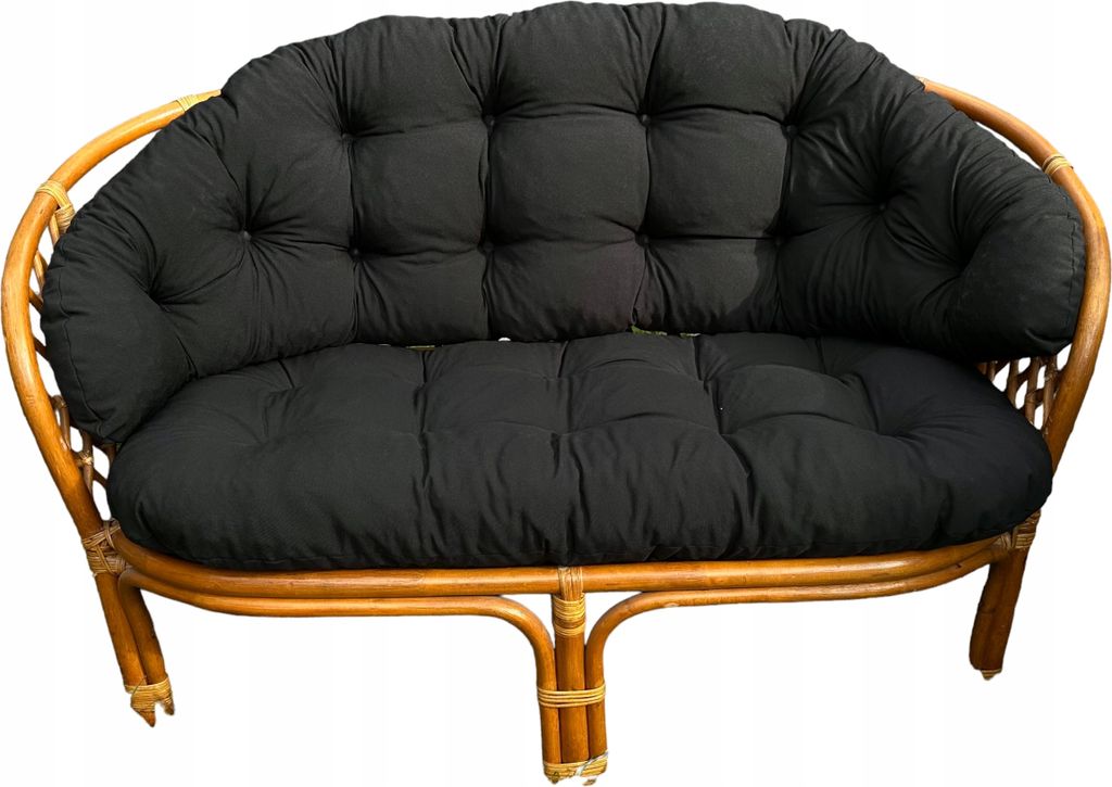 Kissen für ein Rattan-Gartensofa, Schwarz,  Kissen für die Produktbild 