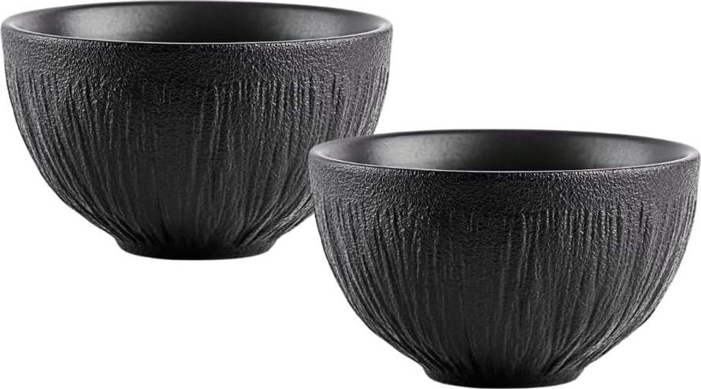 Wilmax Schssel Lotus Schwarz 1000 ml 2er Set WL-664117/A2