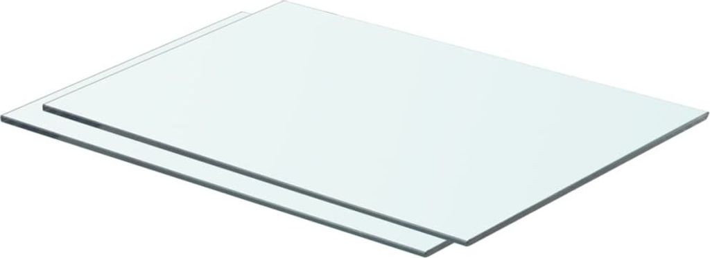 Regalböden 2 Stk. Glas Transparent 50x30 cm