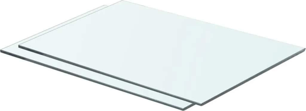 Étagères en verre rectangulaires transparentes 50x30cm haute résistance
