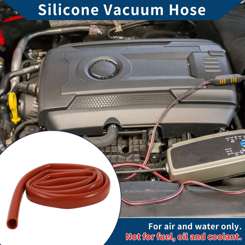 Silikon-Vakuumschlauch für Automobil-Vakuumsysteme Hochtemperatur 3,3 Fuß 13/16" 20mm ID 2,5mm Dicke 1 Stück Rot
