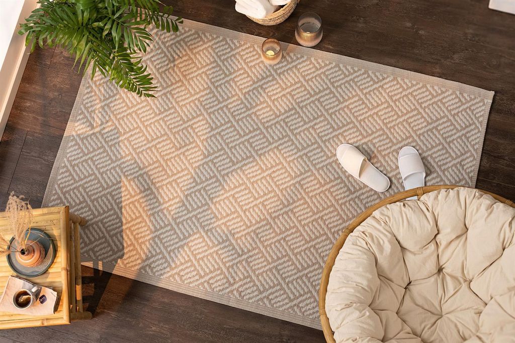 Indoor & Outdoor Teppich "Beige" aus recyceltem Produktbild 