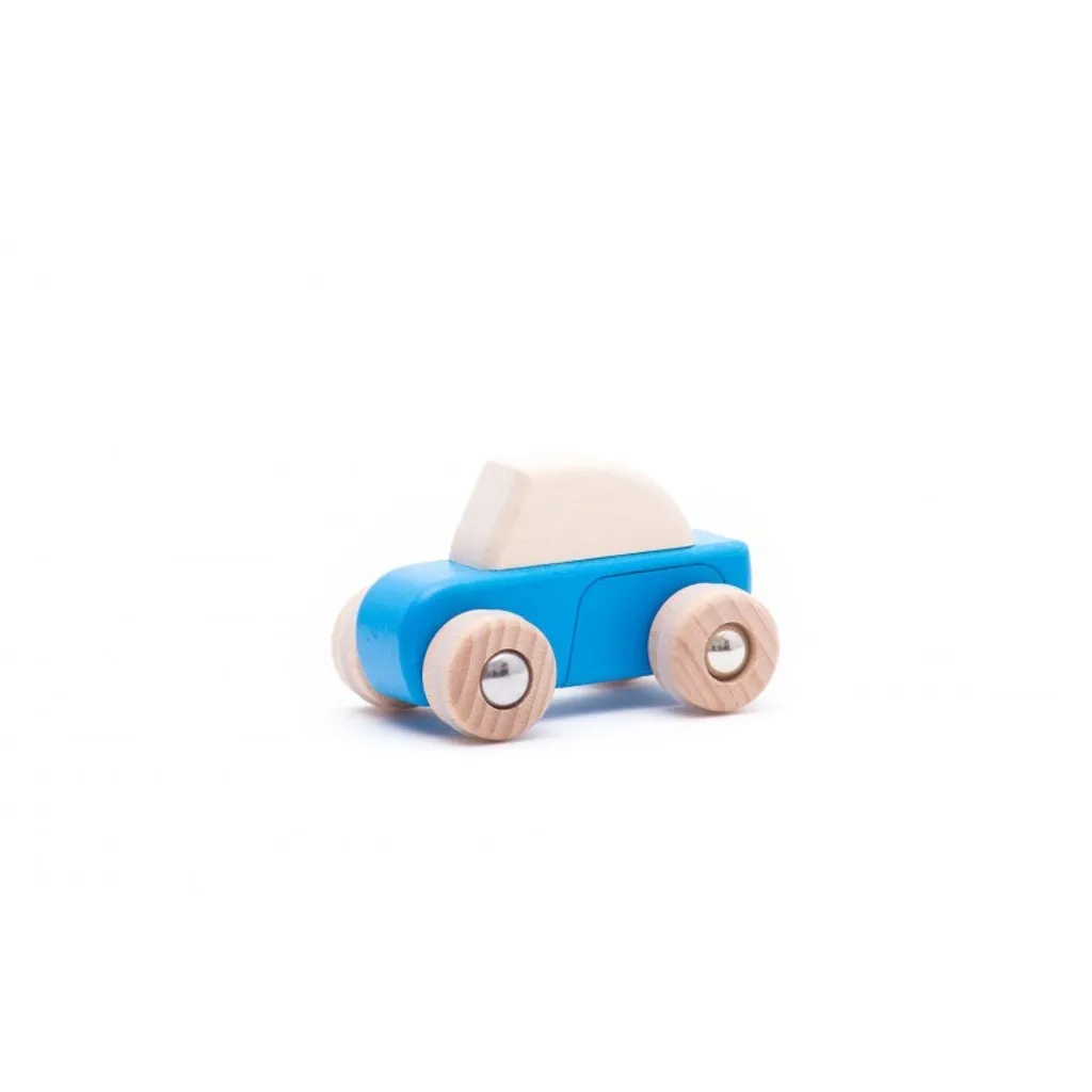 Volant d'inertie Bajo car bleu en bois durable et écologique