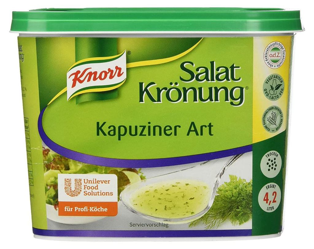 Knorr Salatkröung Kapuziner Art Base pour vinaigrette 500g Image du produit 