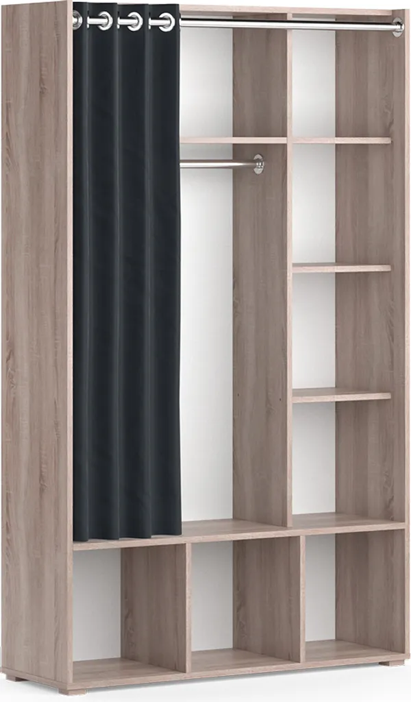 Armoire Vicco Luigi Sonoma 38x178,1 cm avec tringle à rideaux - Modèle 40589