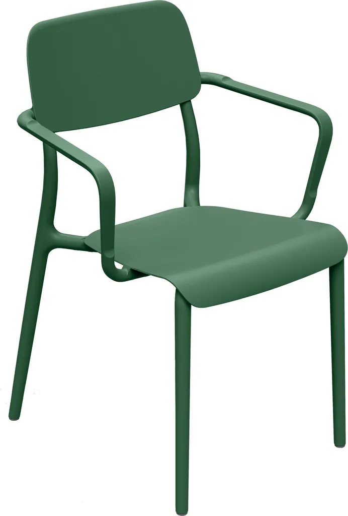 Chaise RIMO pour bureau et salle à manger blanc avec accoudoirs confort