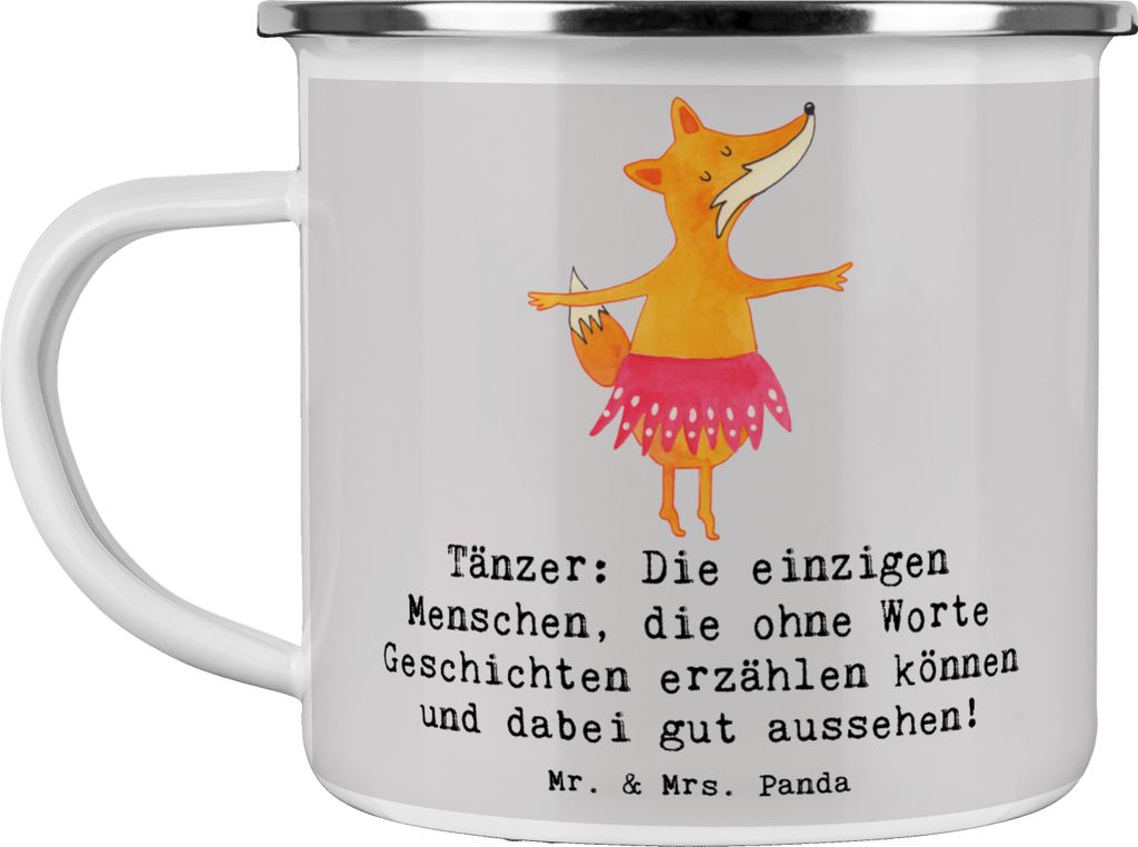 Mr. & Mrs. Panda Teetasse Tanzen Geschichten - Grau Pastell Produktbild 