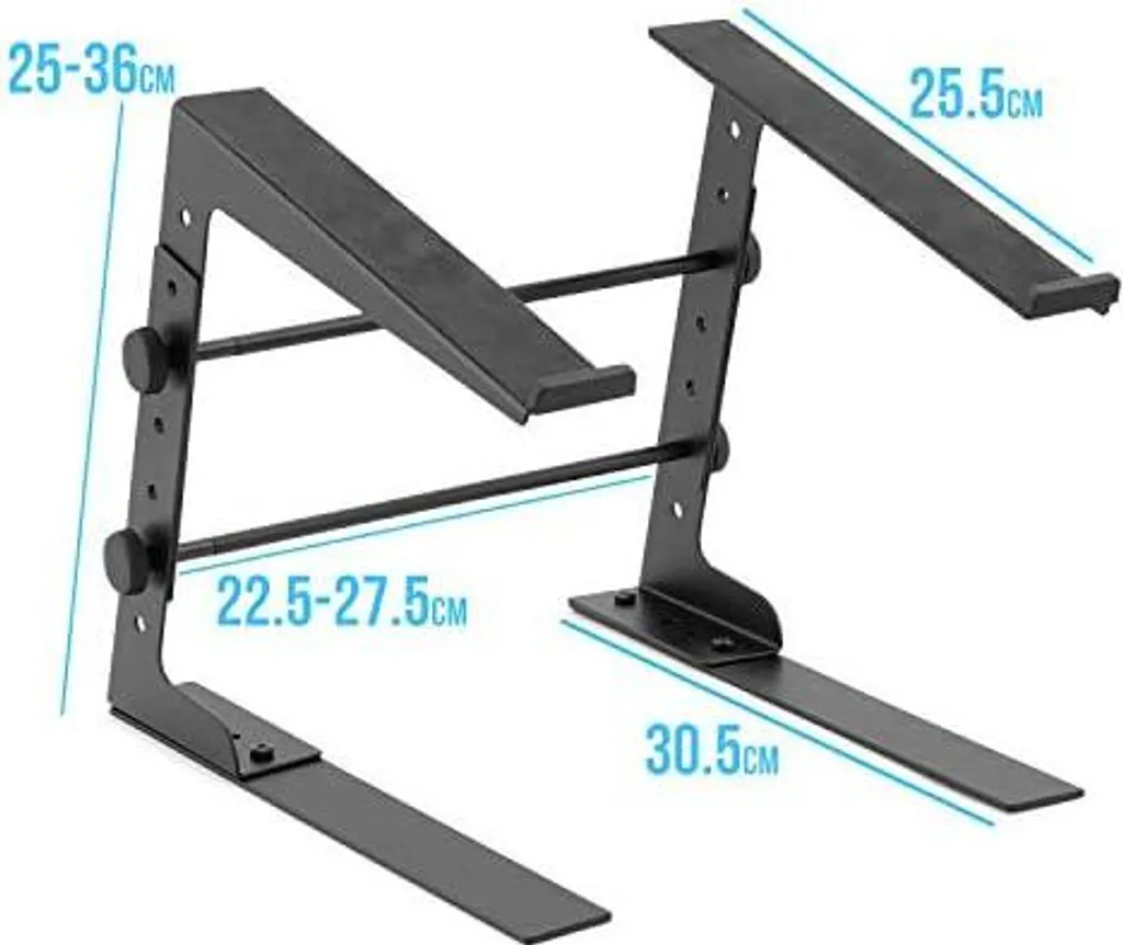 Rehausseur Ordinateur Portable DJ Tiger LEC14-BK - Support de Table