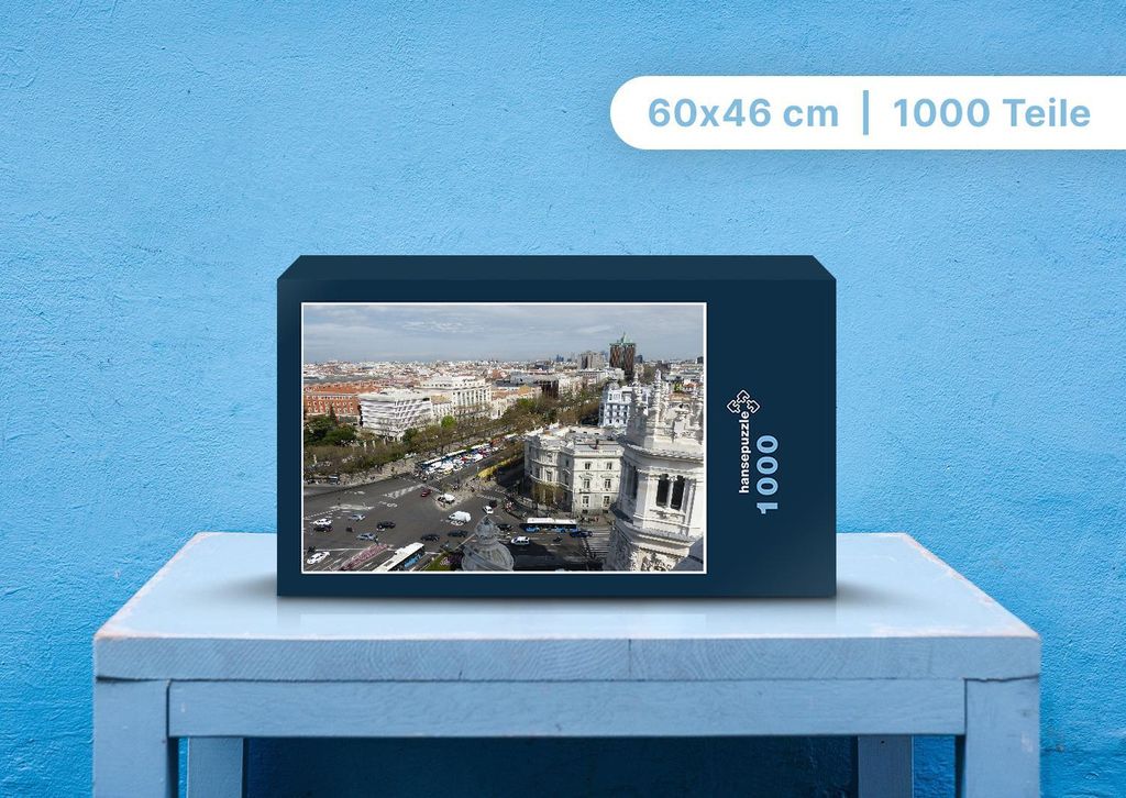 hansepuzzle 106229 - Skyline Puzzle, 1000 Teile, Gebäude, 60,0 x 46,0cm mit hochwertiger Aufbewahrung, Kartonbox und wiederverschließbarem Beutel