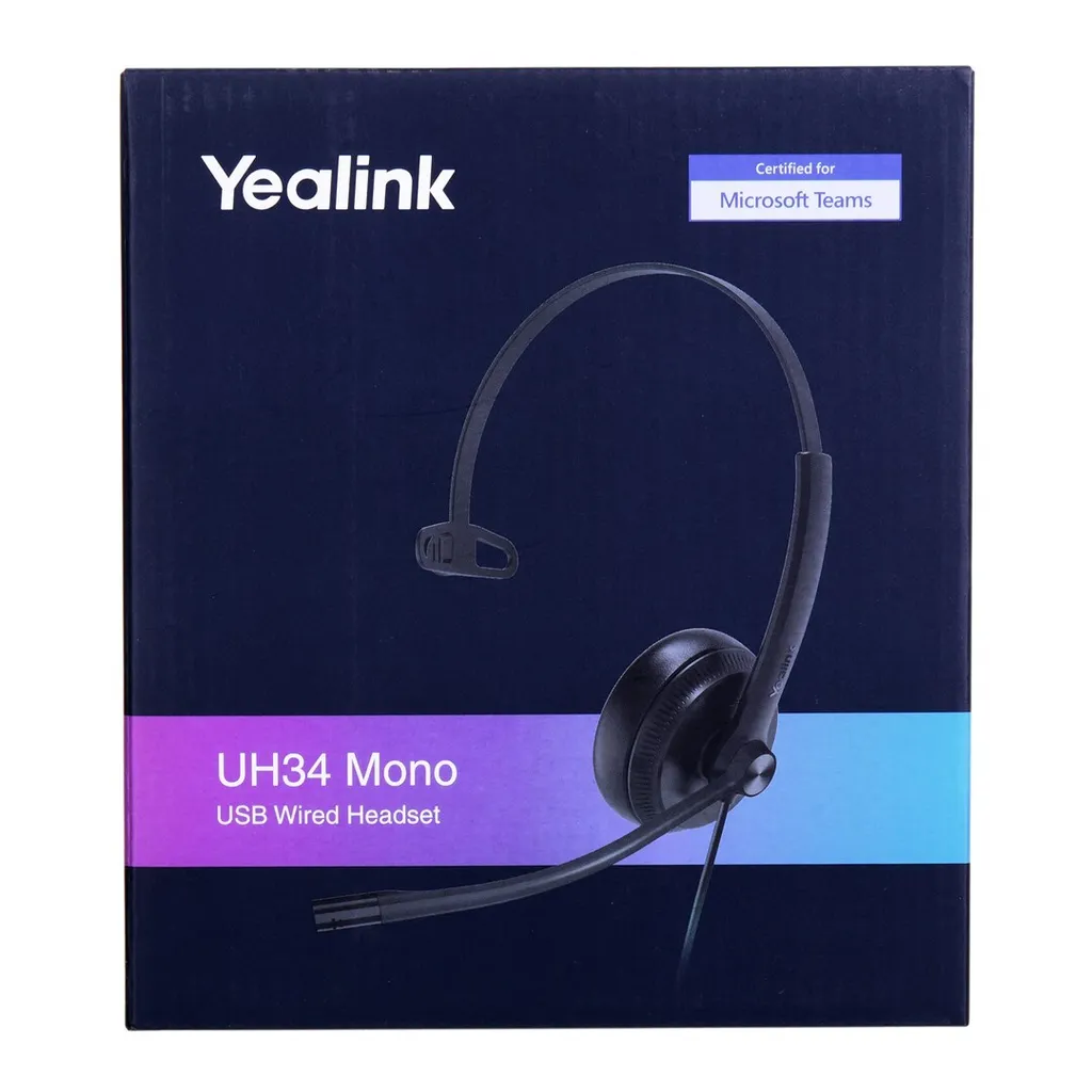 Casque Yealink UH34 Mono USB : Fini les Bruits de Fond en Appel Teams