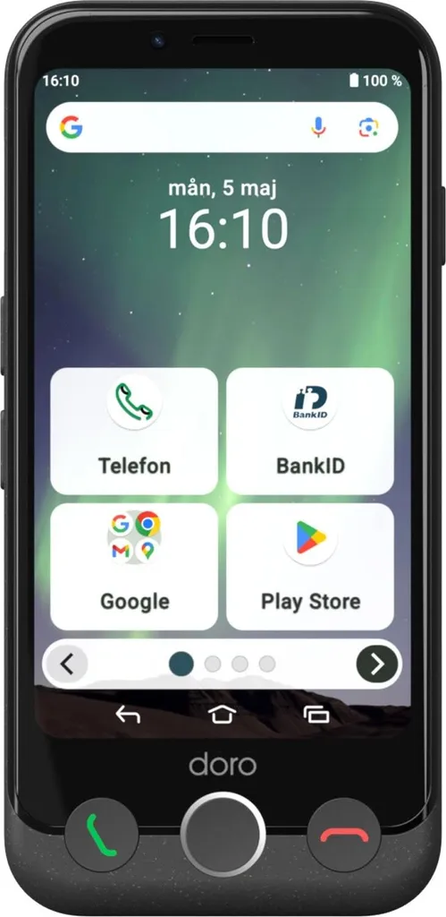 Smartphone Doro Aurora 11 Graphite Android 14 4G avec Double SIM et 64Go