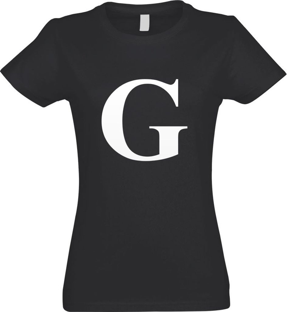 Kiwistar - T-Shirt tailliert - Damen - Graphit - Buchstabe G - Alphabet - mit Motiv Bedruckt - Funshirt Design - Sport - Freizeit - Damen - L
