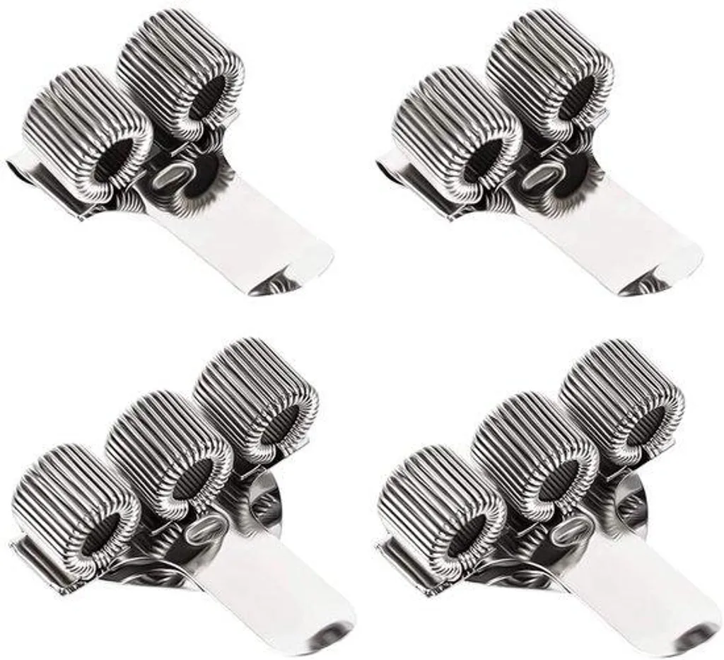 Clips stylos robustes en inox lot de 4 avec ressort extensible unique