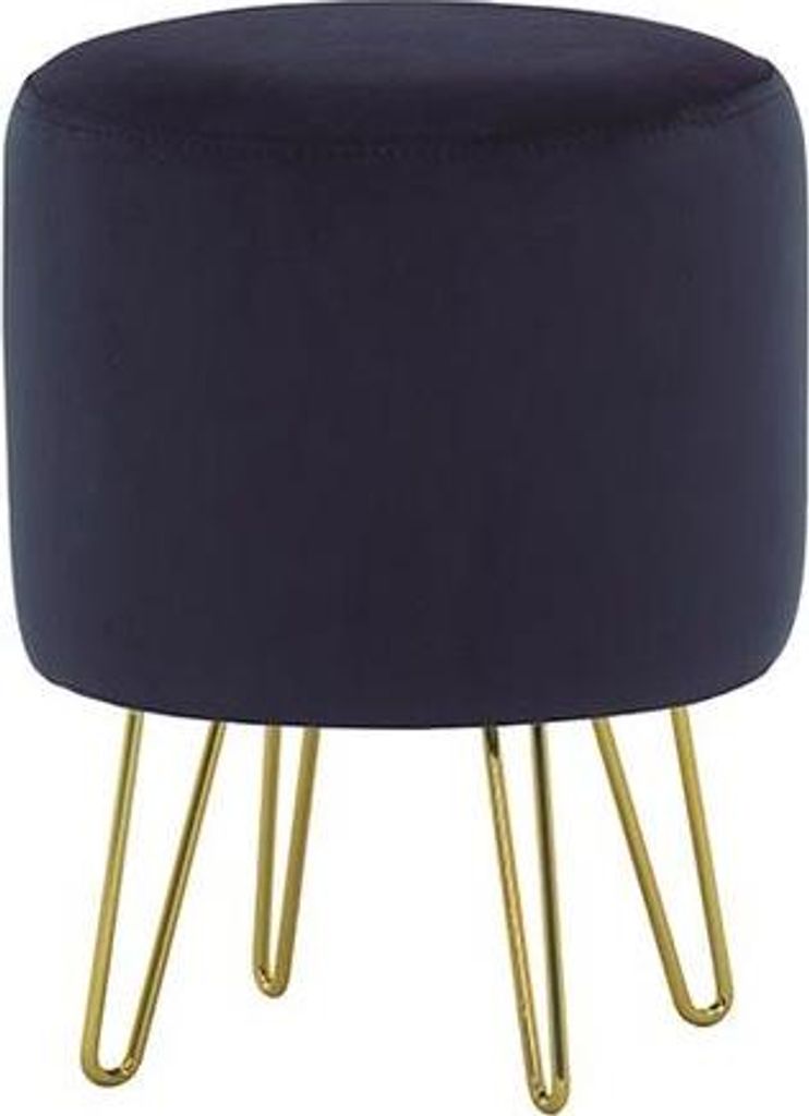 Runder Polsterhocker mit Metallbeinen Flair-Velluto 11