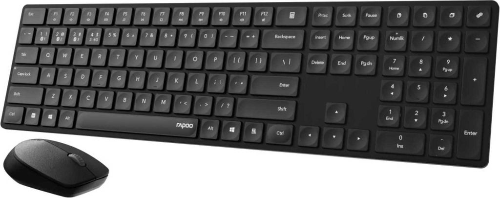 Rapoo 8020M Schwarz kabelloses Multi-Mode-Deskset Produktbild 