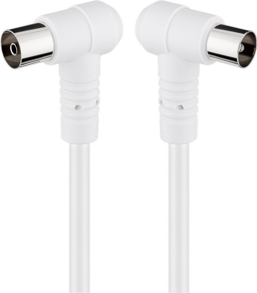 goobay Câble d'antenne coudé 2 x blindé coaxial mâle 90° Image du produit 