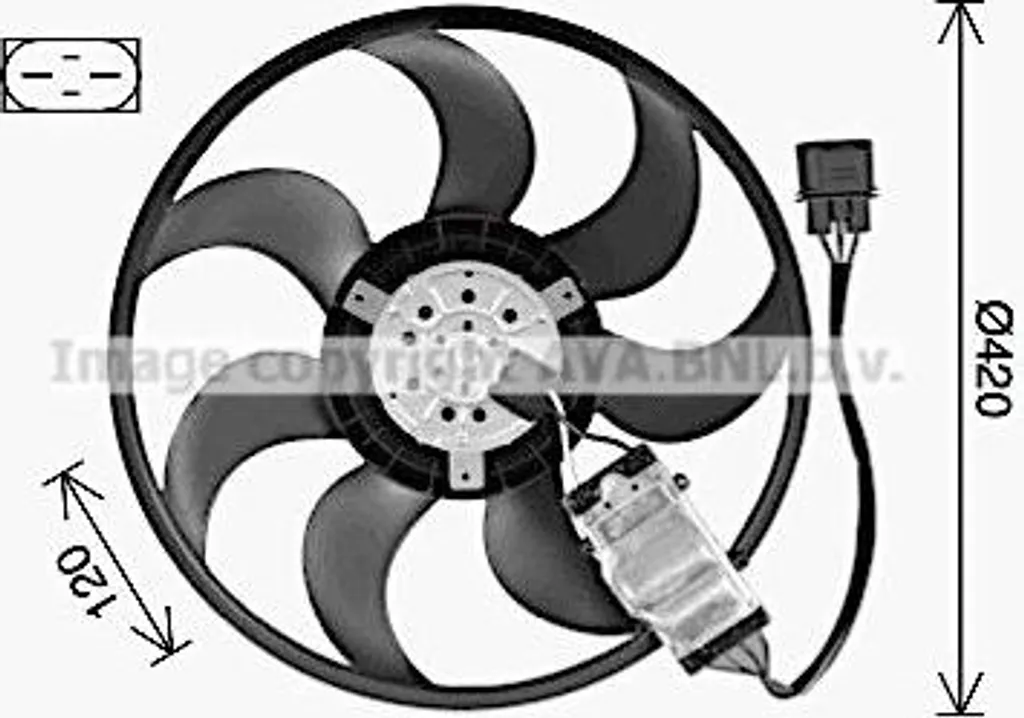 Ventilateur moteur AVA AI7530 - 7L0959455D haute performance pour Q7/Cayenne