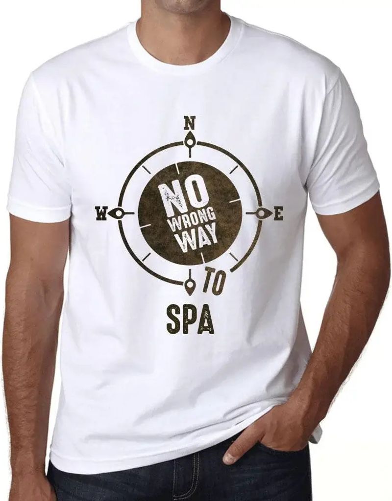 Herren Grafik T-Shirt Kein falscher Weg zum Spa – No Wrong Way To Spa – Öko-Verantwortlich Vintage Jahrgang Kurzarm Lustige Druck Geburtstag G...