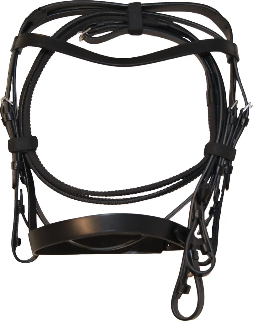 Bridon Collegiate WB1054 Cuir Supérieur Cavesson II Noir Taille Cob